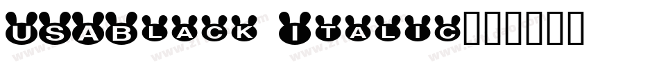 USABlack Italic字体转换